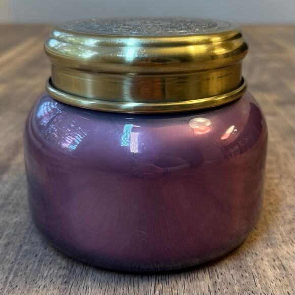Capri Blue Volcano Anthropologie Purple Luster Jar Purple Luster Jar 19oz UNLIT - Picture 2 of 8